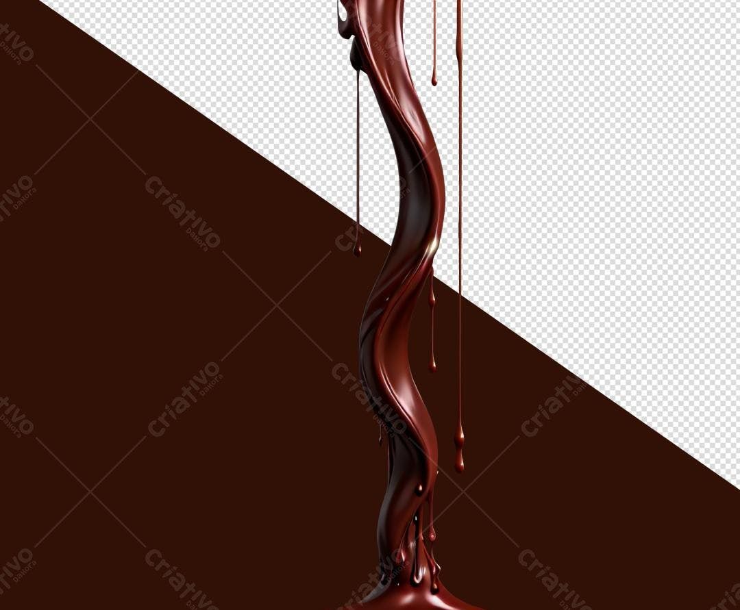 Icone Derramamento de Chocolate PNG com fundo transparente