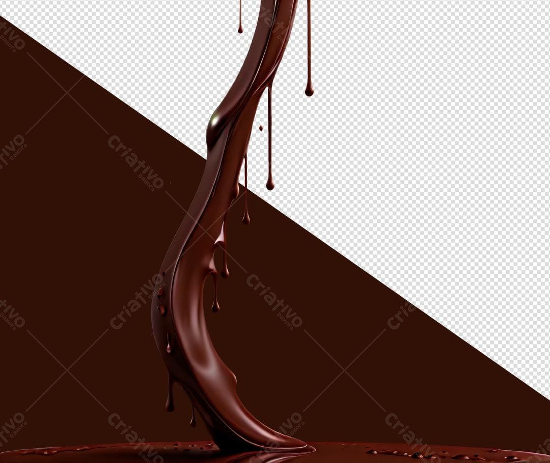 Icone Derramamento de Chocolate PNG com fundo transparente