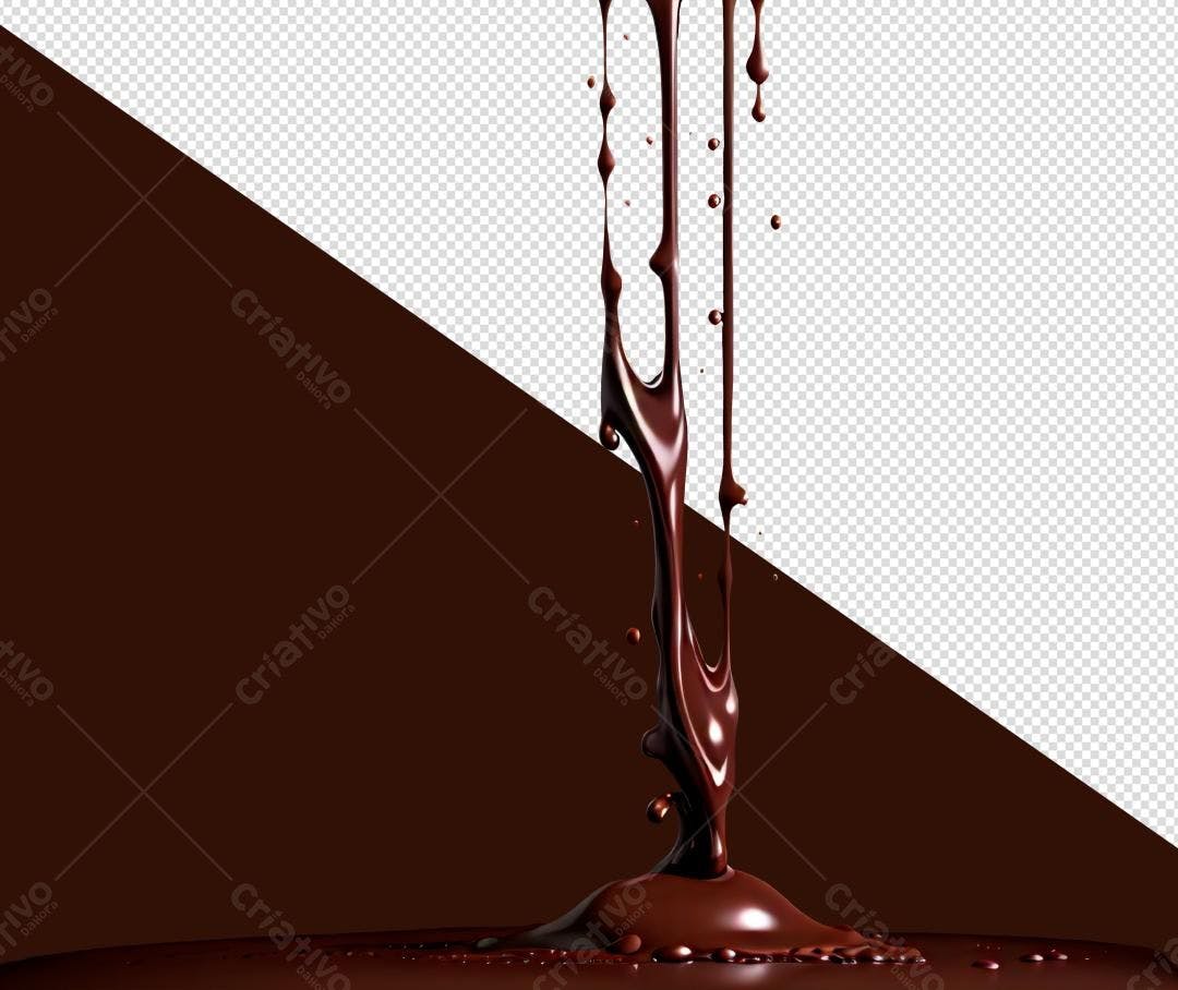 Icone de chocolate derretido PNG com fundo transparente