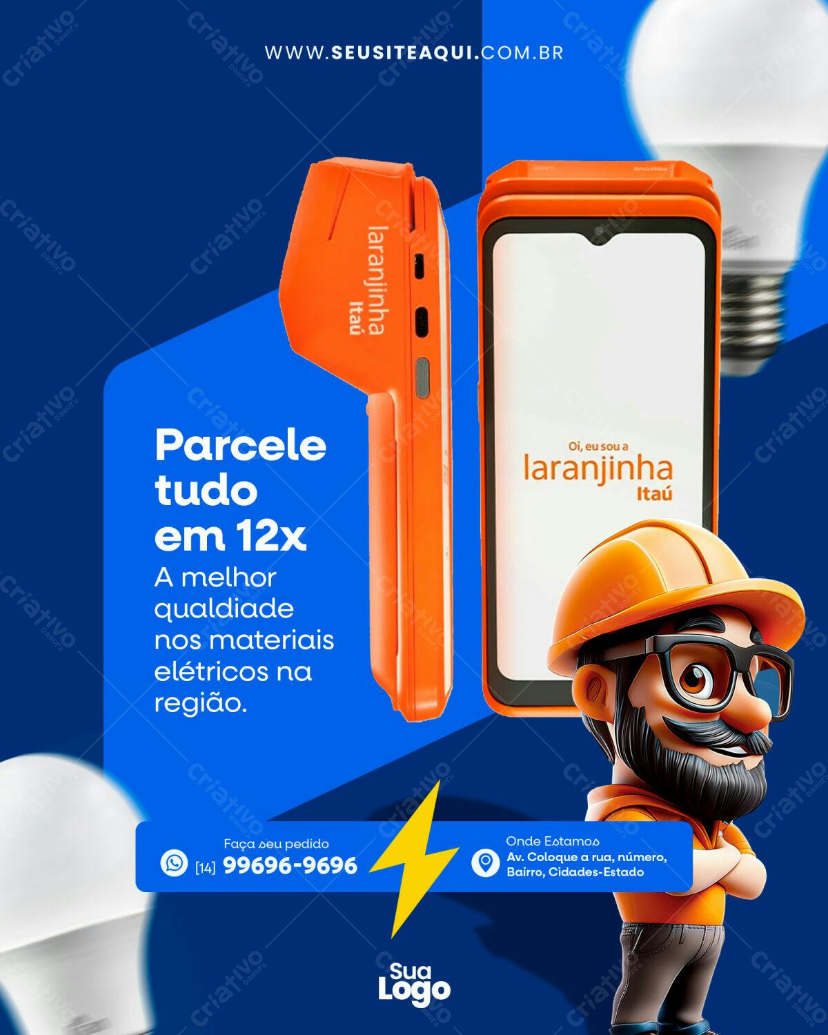 Flyer para Loja de Materiais Elétricos PSD Editável