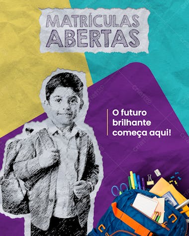 Matriculas abertas o futuro das crianças começa agora!