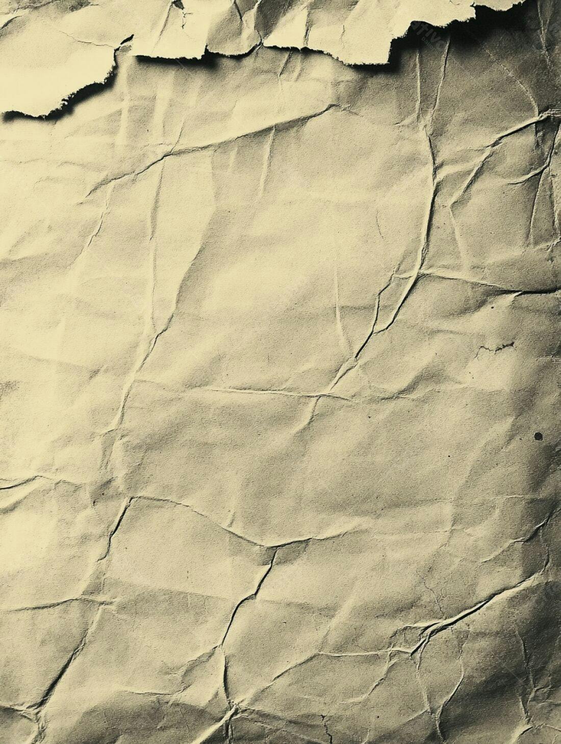 Papel amassado textura vintage bege