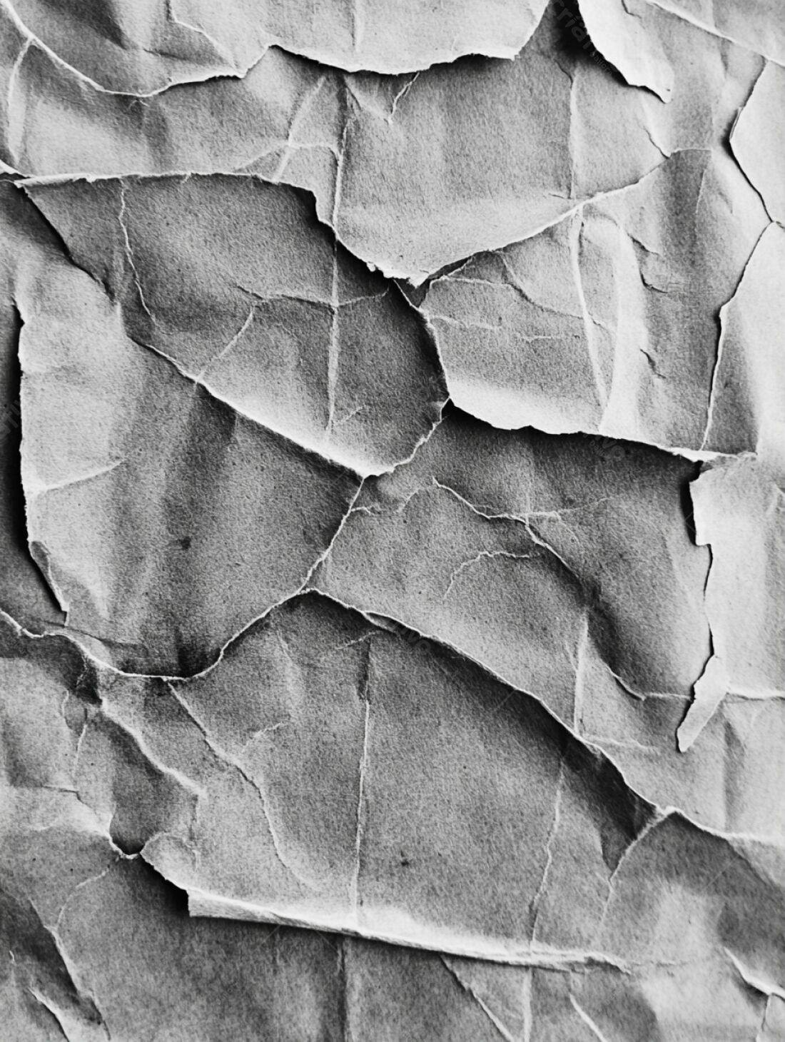Textura de Papel Amassado em Tons de Cinza