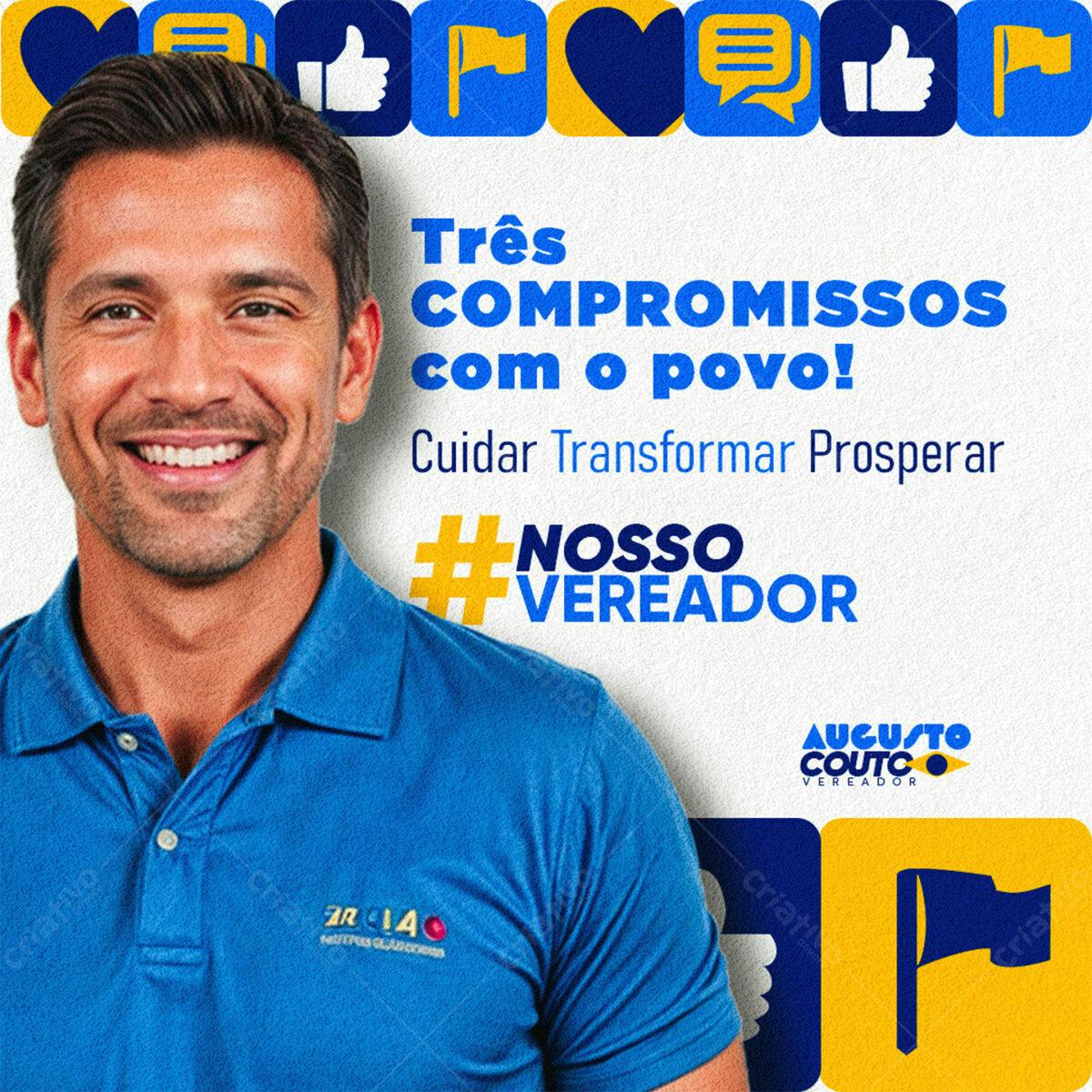 Postagem Política para Campanha Eleitoral PSD Editável