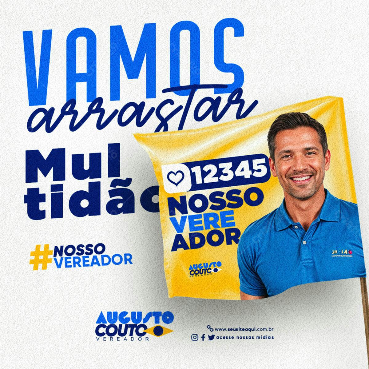 Banner Eleitoral para Campanha Política PSD Editável