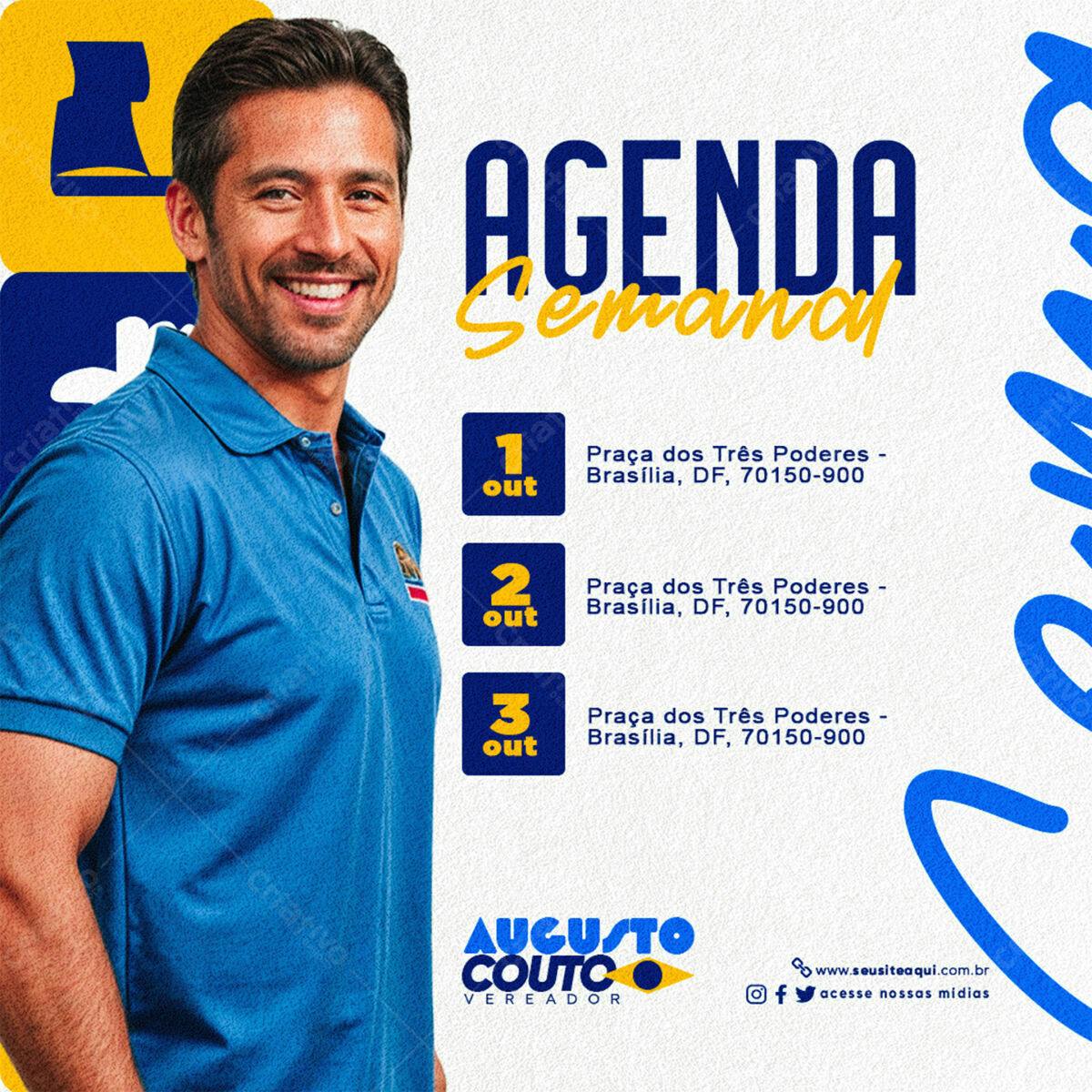 Flyer Agenda Semanal PSD Editável