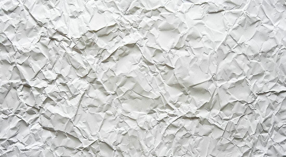 Textura de Papel Amassado Branco