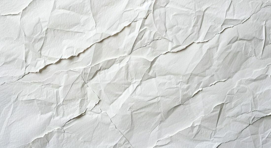 Textura de Papel Amassado Branco