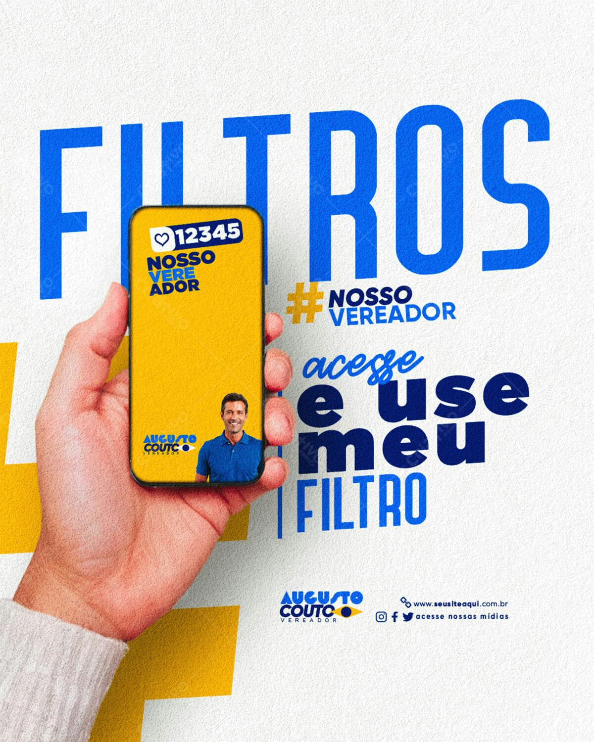 Modelo de Celular para Campanha Política PSD Editável