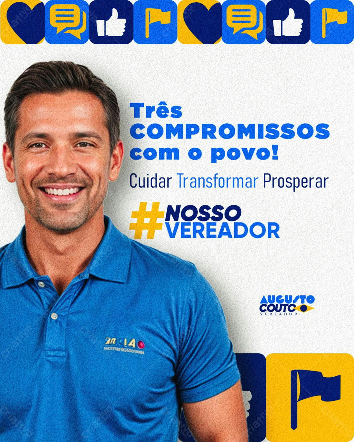 PSD para Campanha Política de Vereador Editável