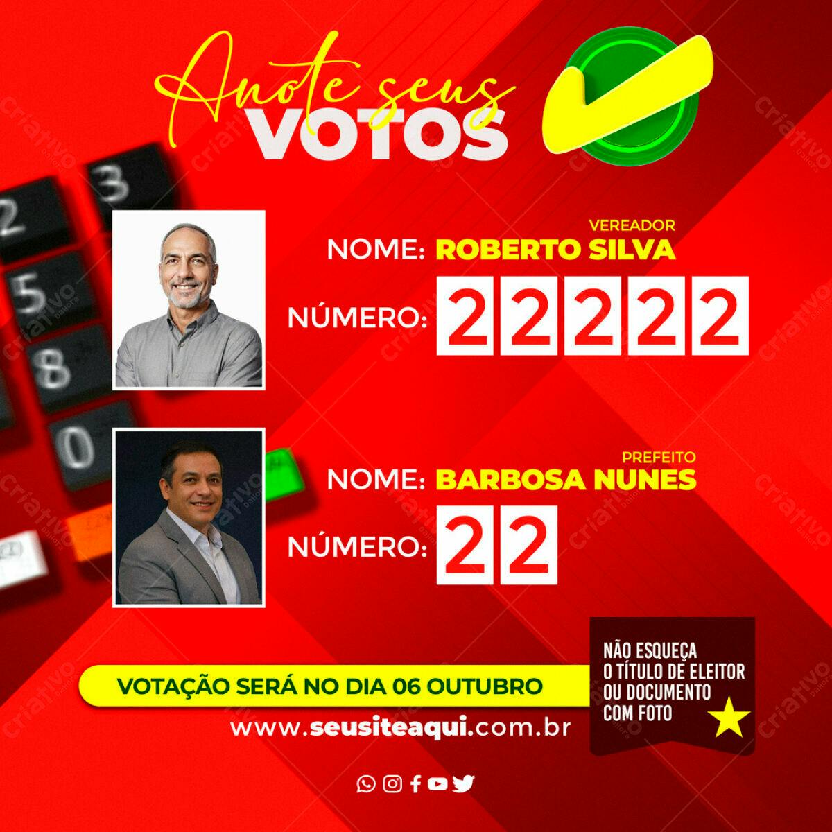 Flyer Eleições 2024 PSD Editável