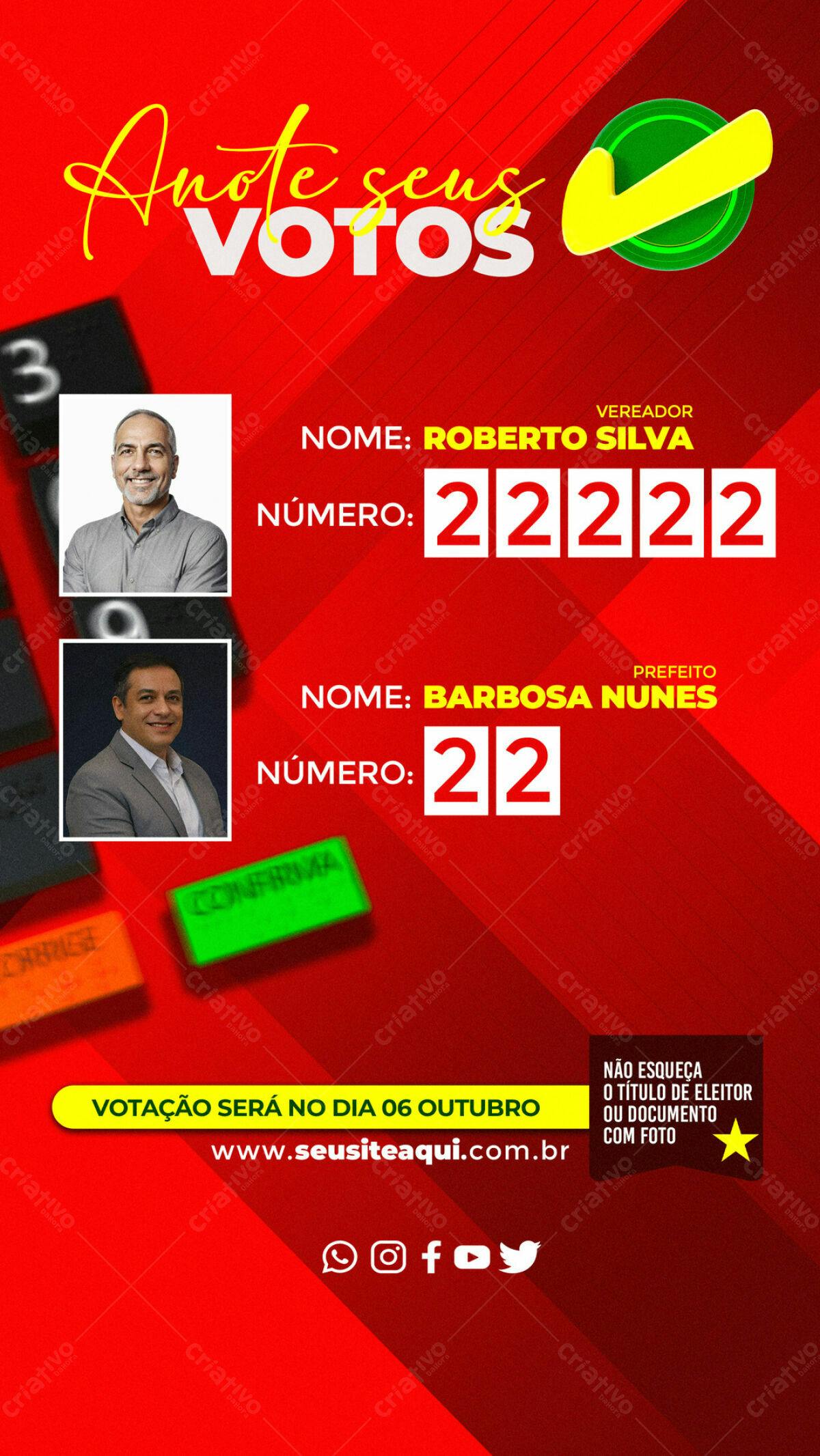 Flyer Eleições 2024 PSD Editável