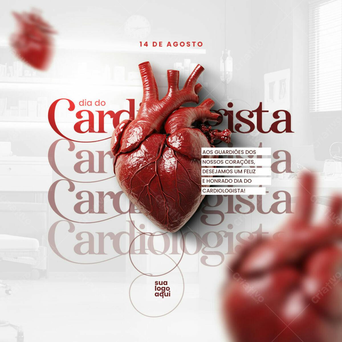 Post para Dia do Cardiologista PSD Editável
