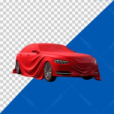 Sleek red car revealed