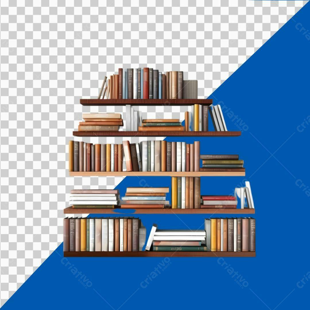 Icone estante livros PNG com fundo transparente