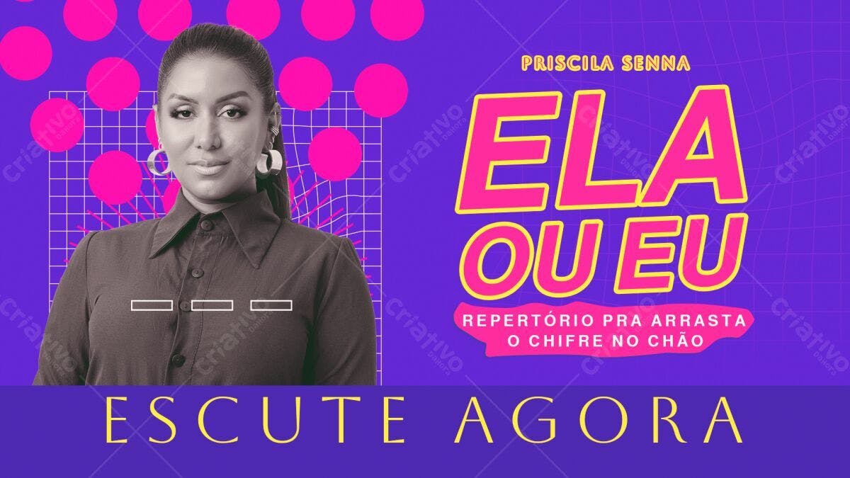 Flyer para Podcast Ela ou Eu PSD Editável