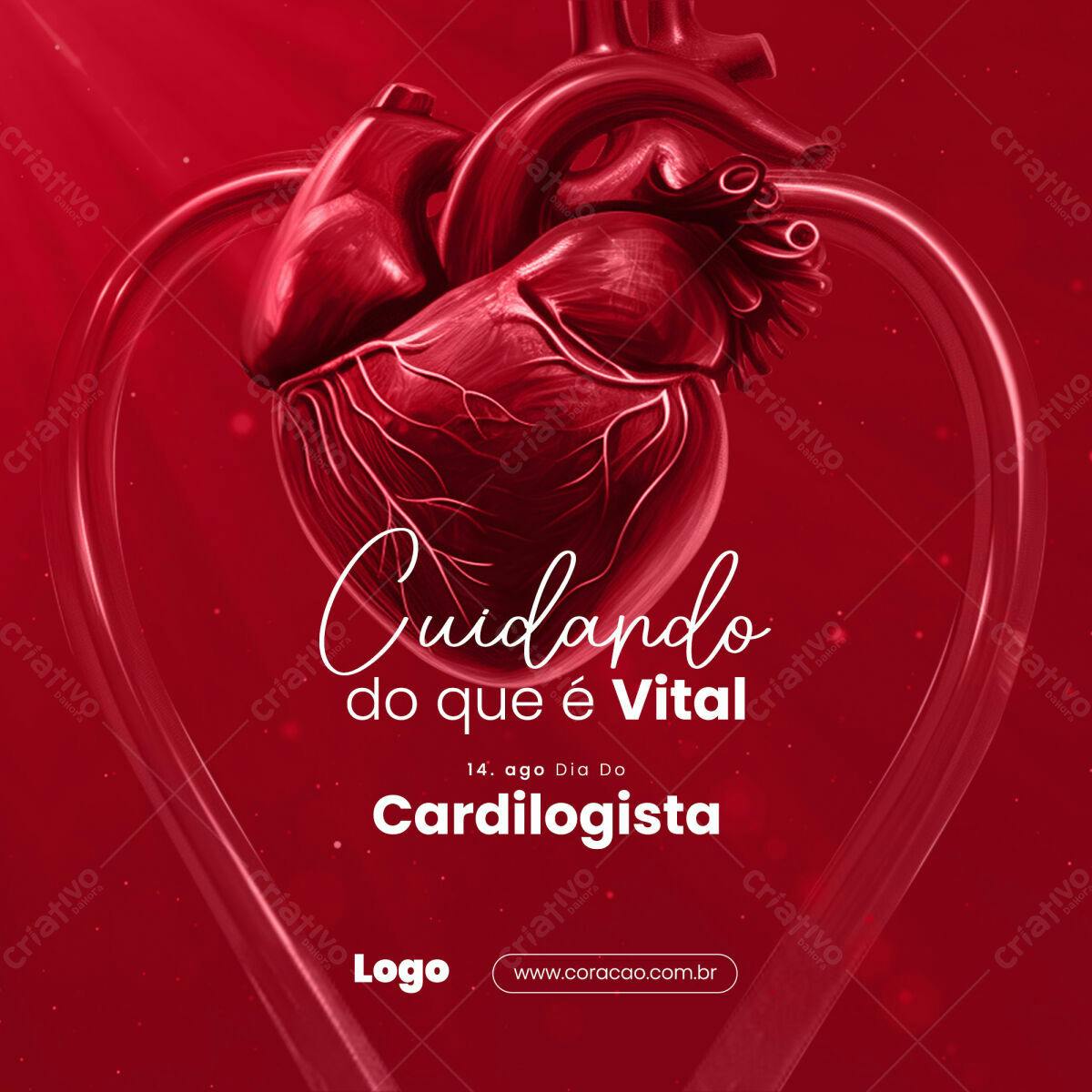 Postagem Dia do Cardiologista PSD Editável