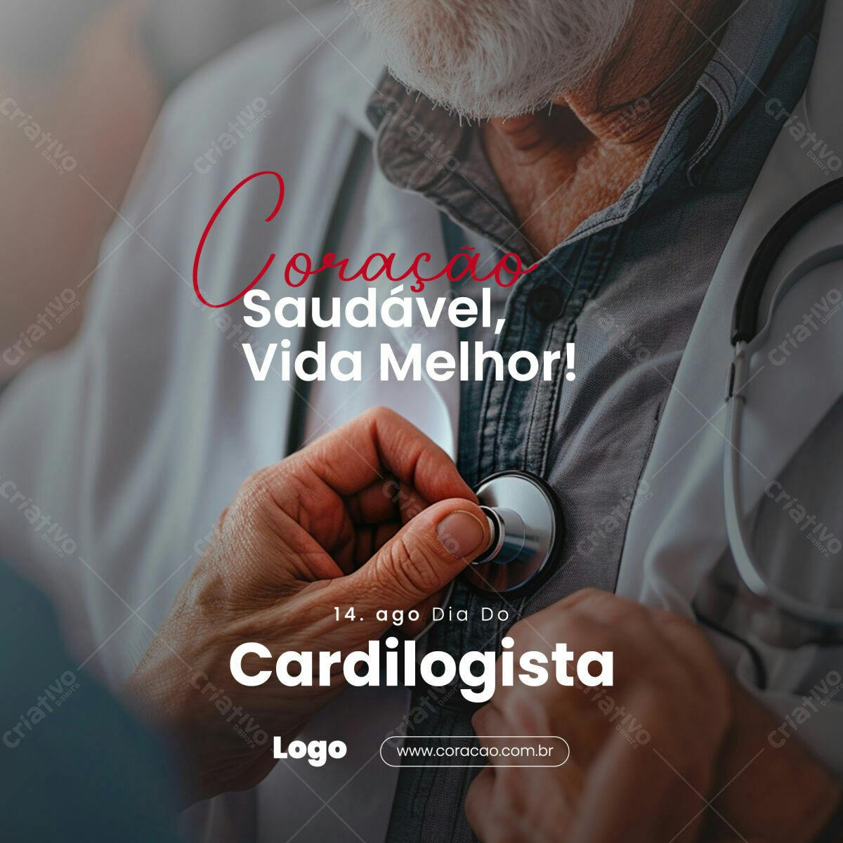 Post para o Dia do Cardiologista PSD Editável
