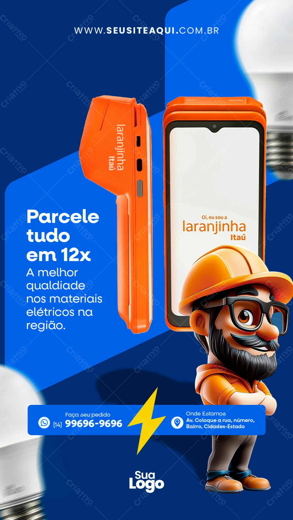 Flyer para Loja de Materiais Elétricos PSD Editável