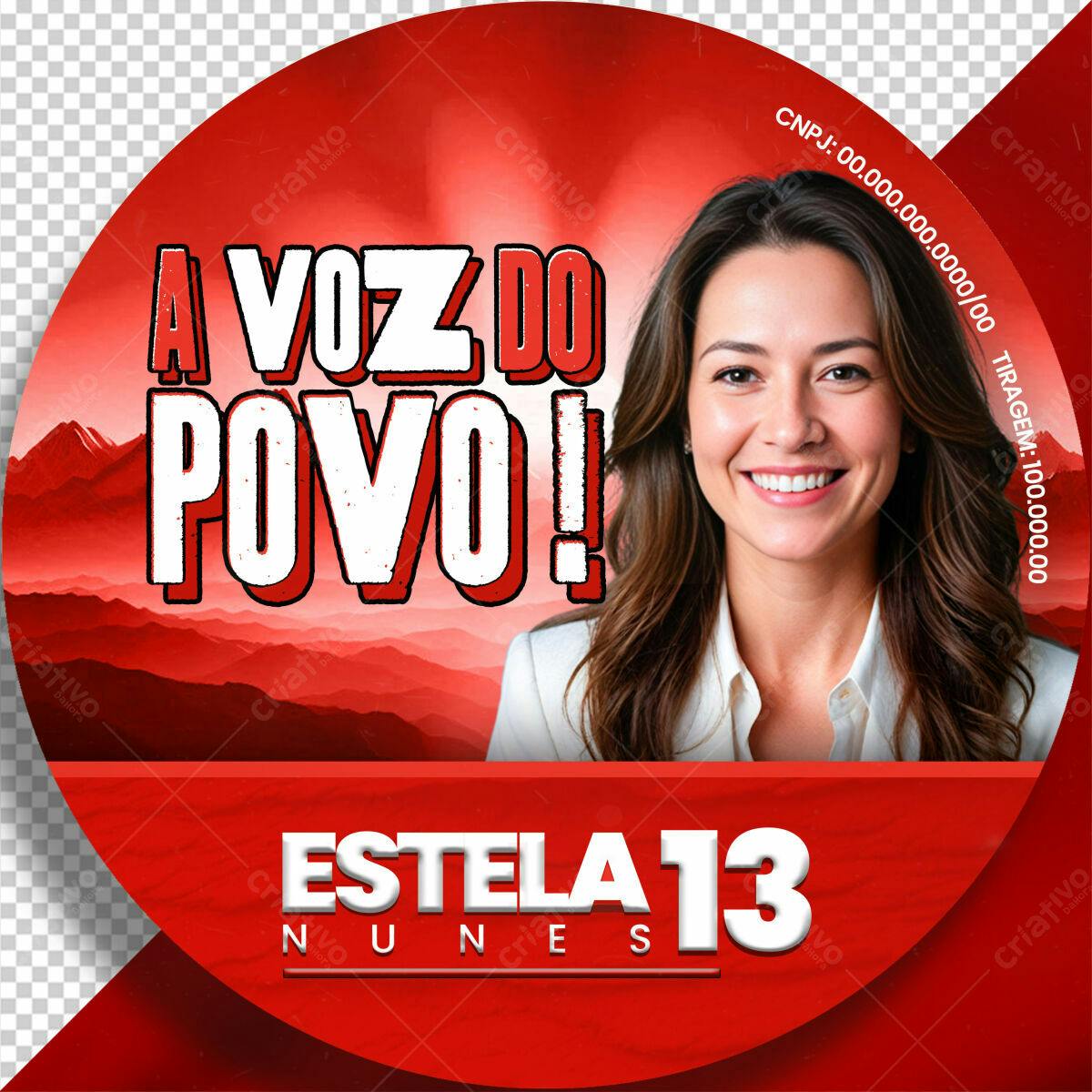 Botão de Campanha Política PSD Editável