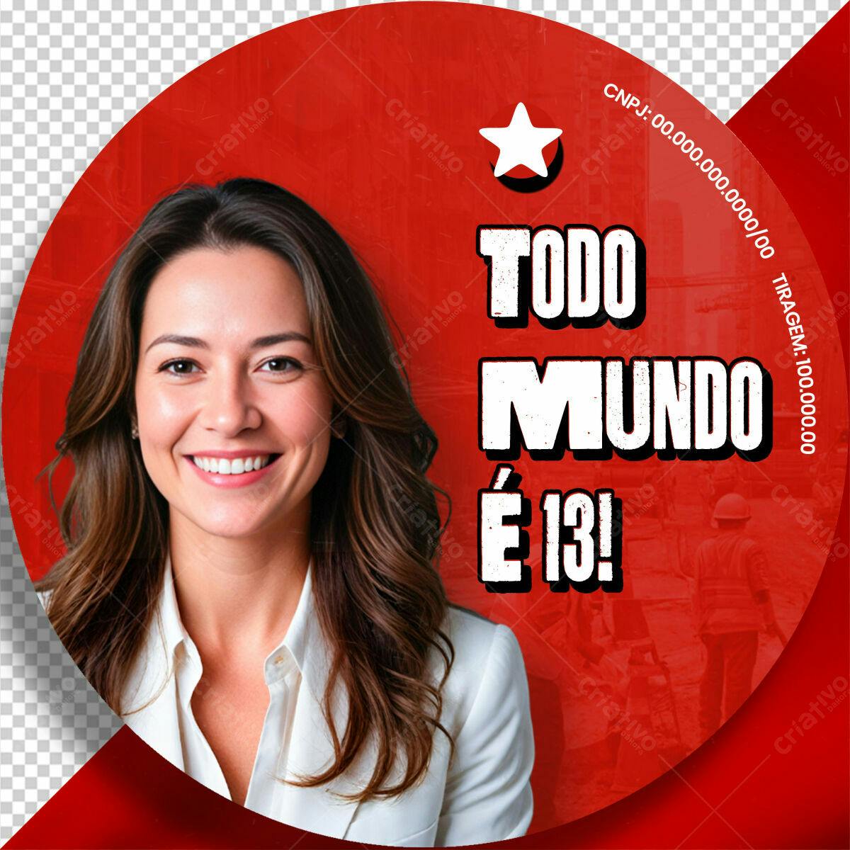 Botão de Campanha Política PSD Editável