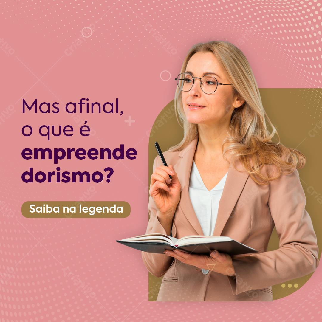 Post para Redes Sociais Empreendedorismo PSD Editável