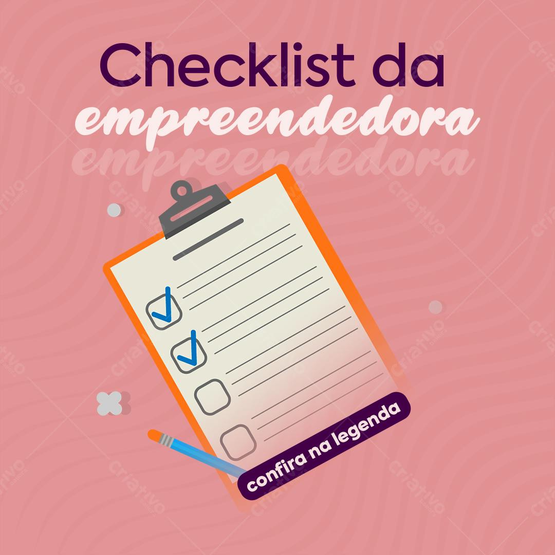 Checklist para Empreendedora PSD Editável