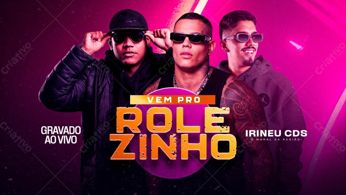 Flyer para Evento Musical Rolezinho PSD Editável