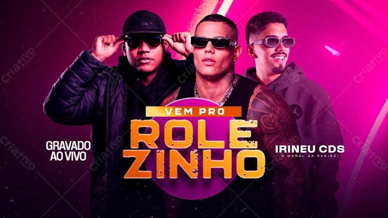 Flyer thumb capa cd banner youtube vem pro rolezinho psd editável