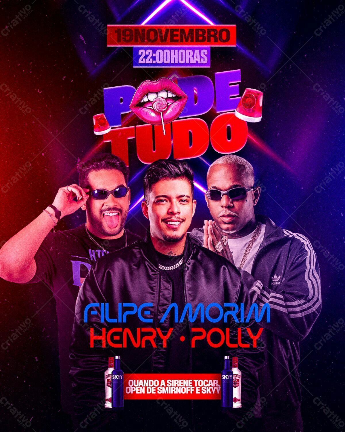 Flyer Festa Pode Tudo PSD Editável