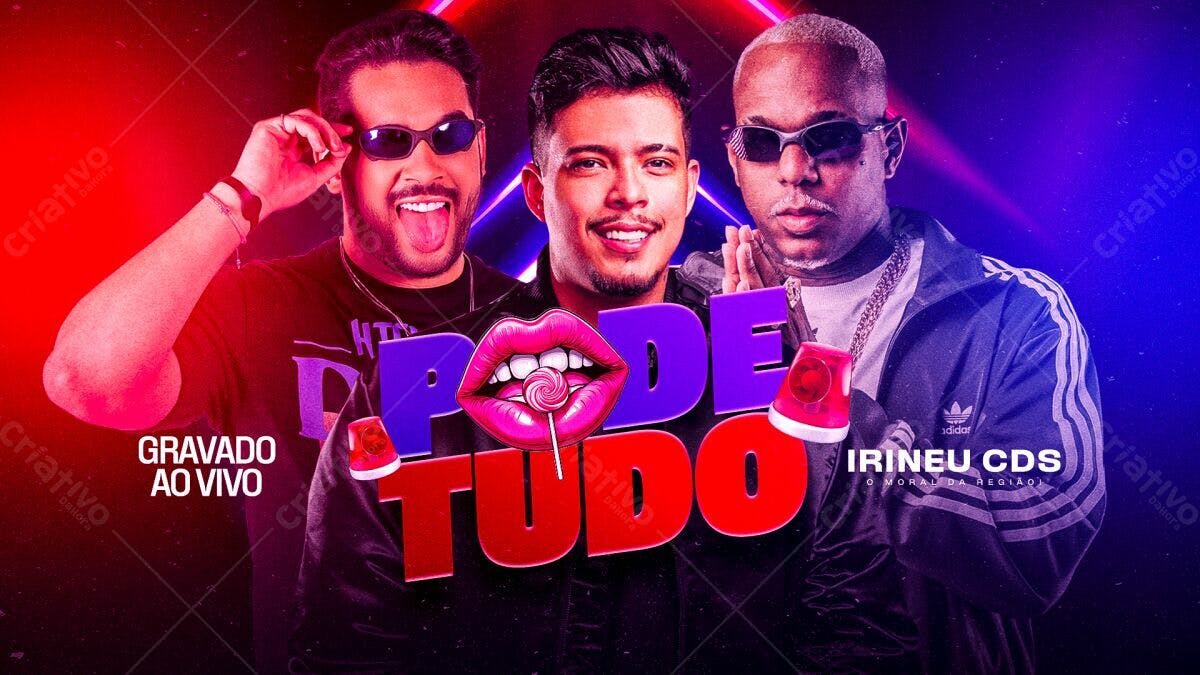 Flyer para Show ao Vivo Pode de Tudo PSD Editável