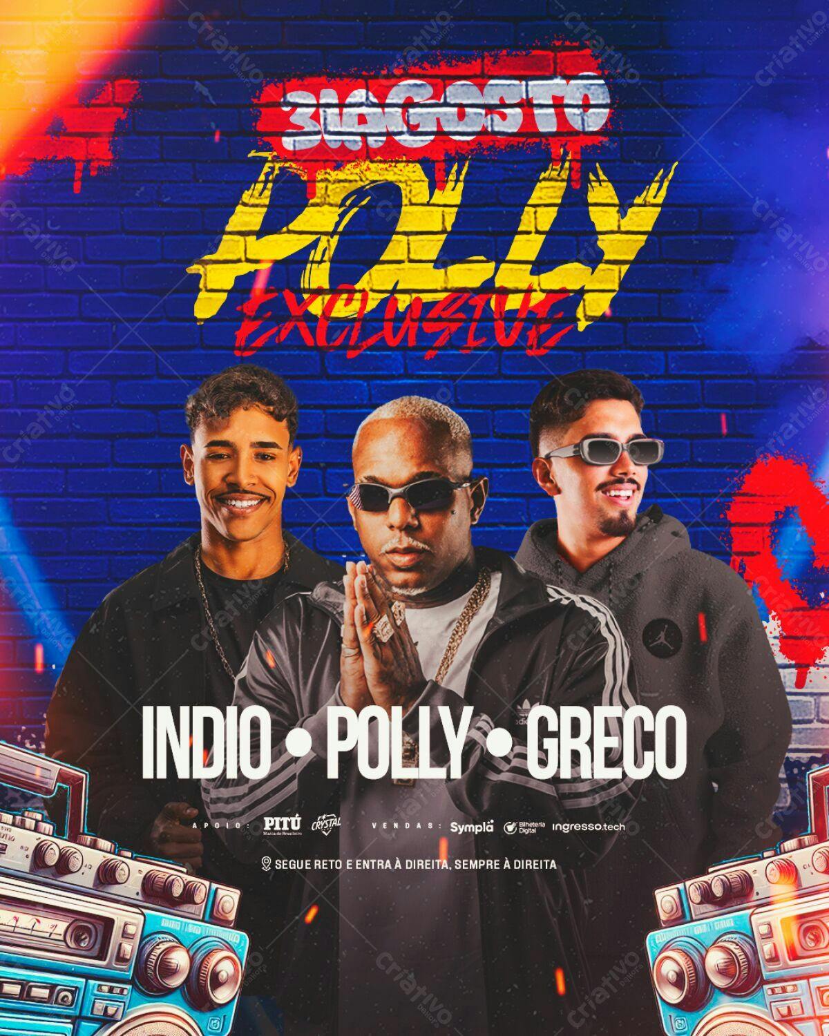 Flyer Agosto Polly Exclusivo PSD Editável