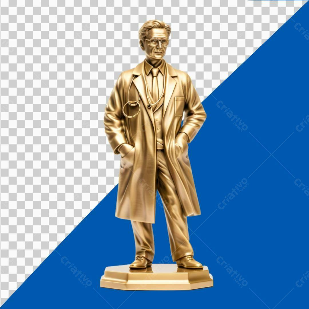 Icone Médico Dourado PNG com fundo transparente
