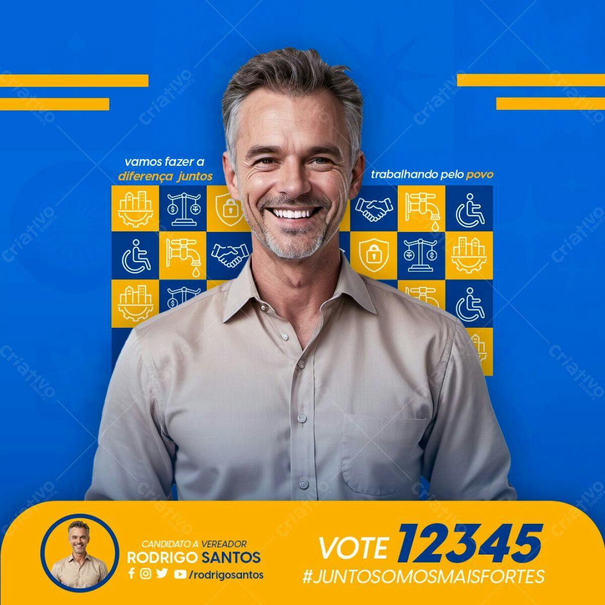 PSD para Campanha Política Eleições PSD Editável