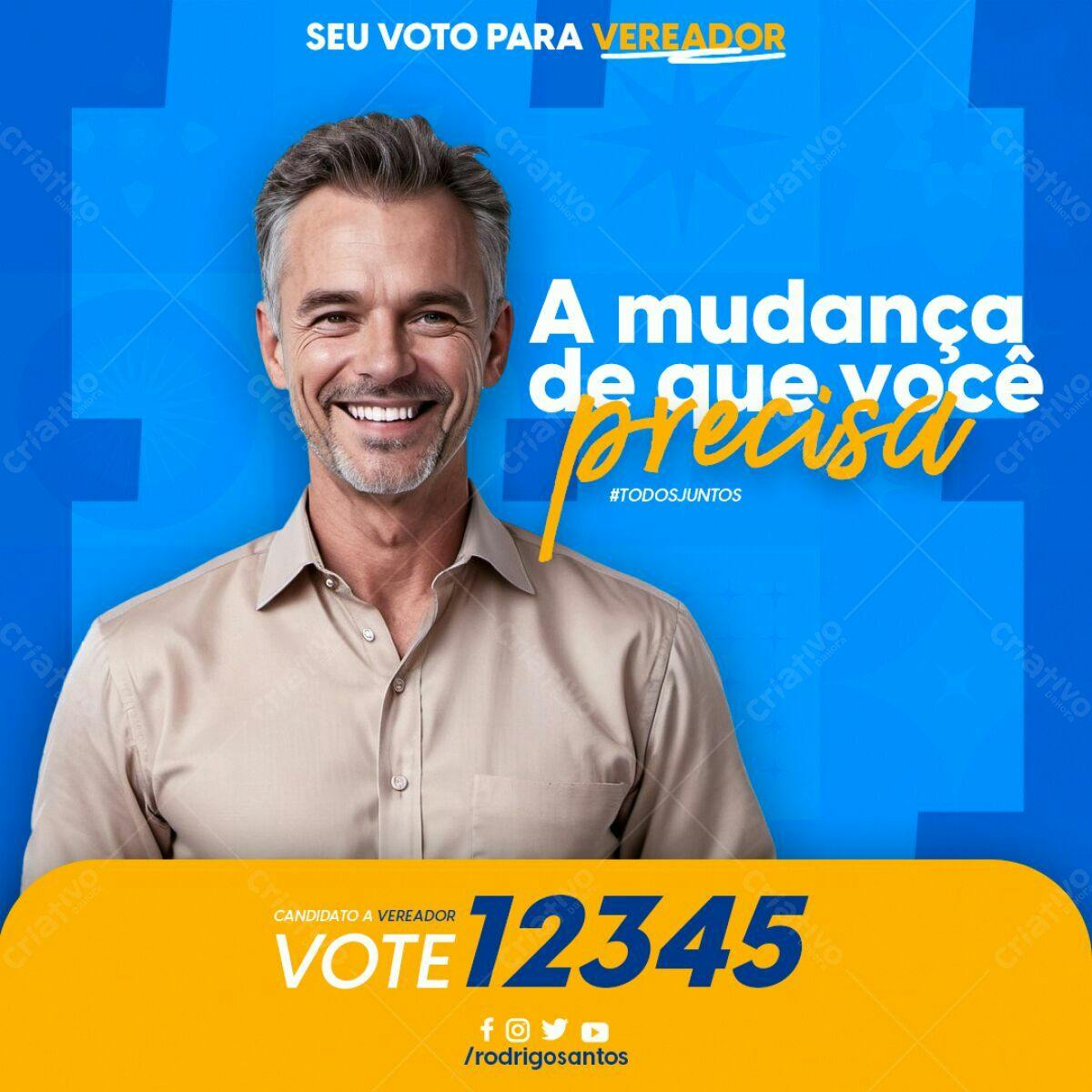 PSD para Campanha Política de Vereador Editável