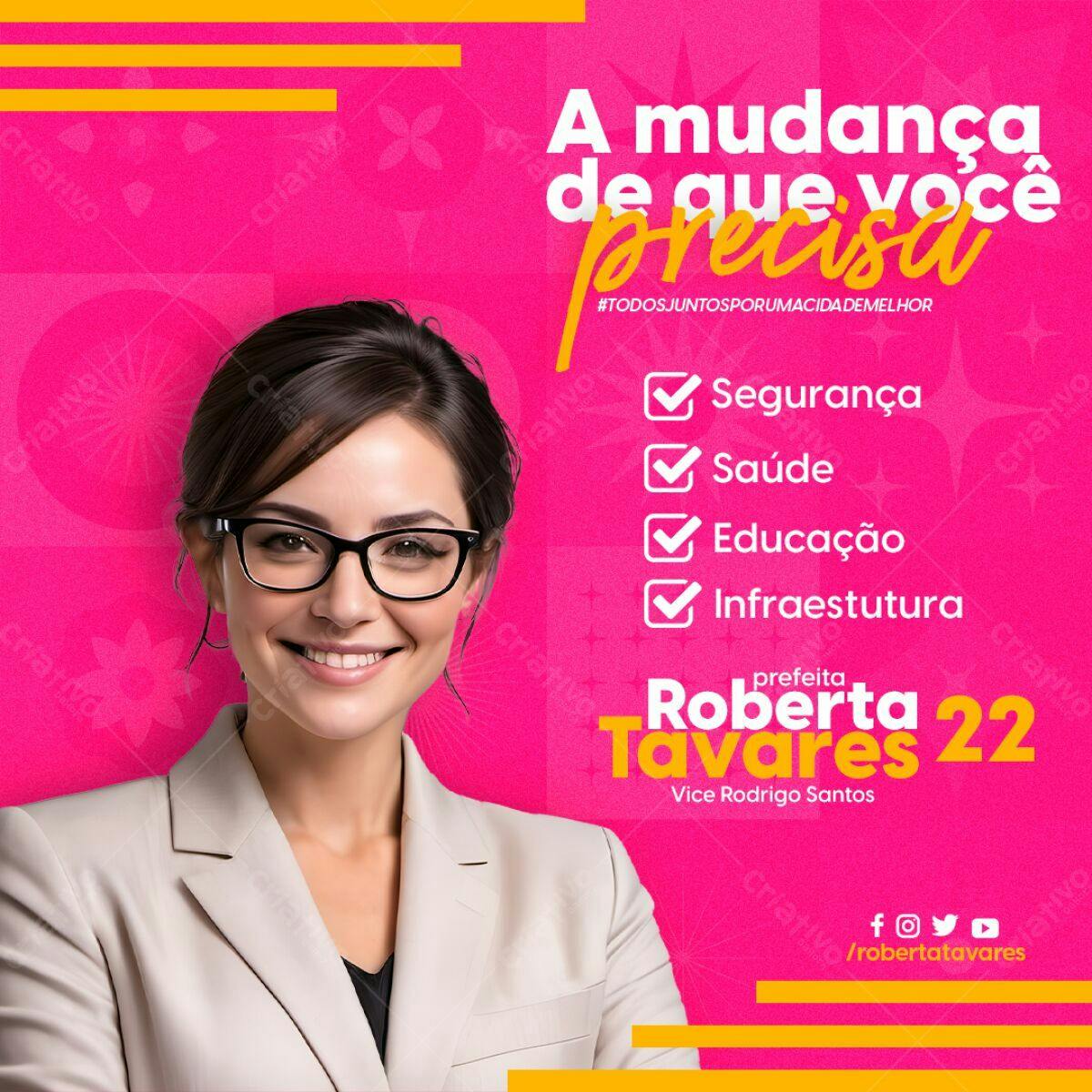Flyer para Campanha Política PSD Editável