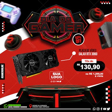 Dia do gamer oferta para redes sociais