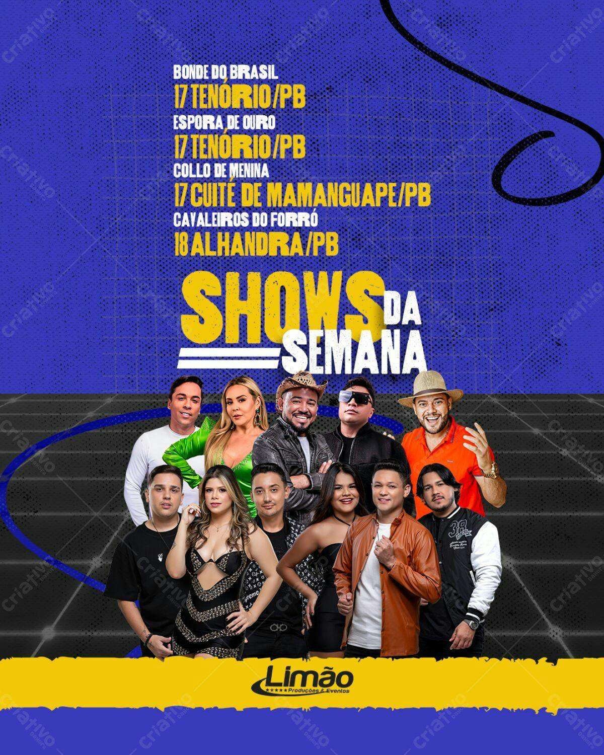 Flyer Shows da Semana PSD Editável