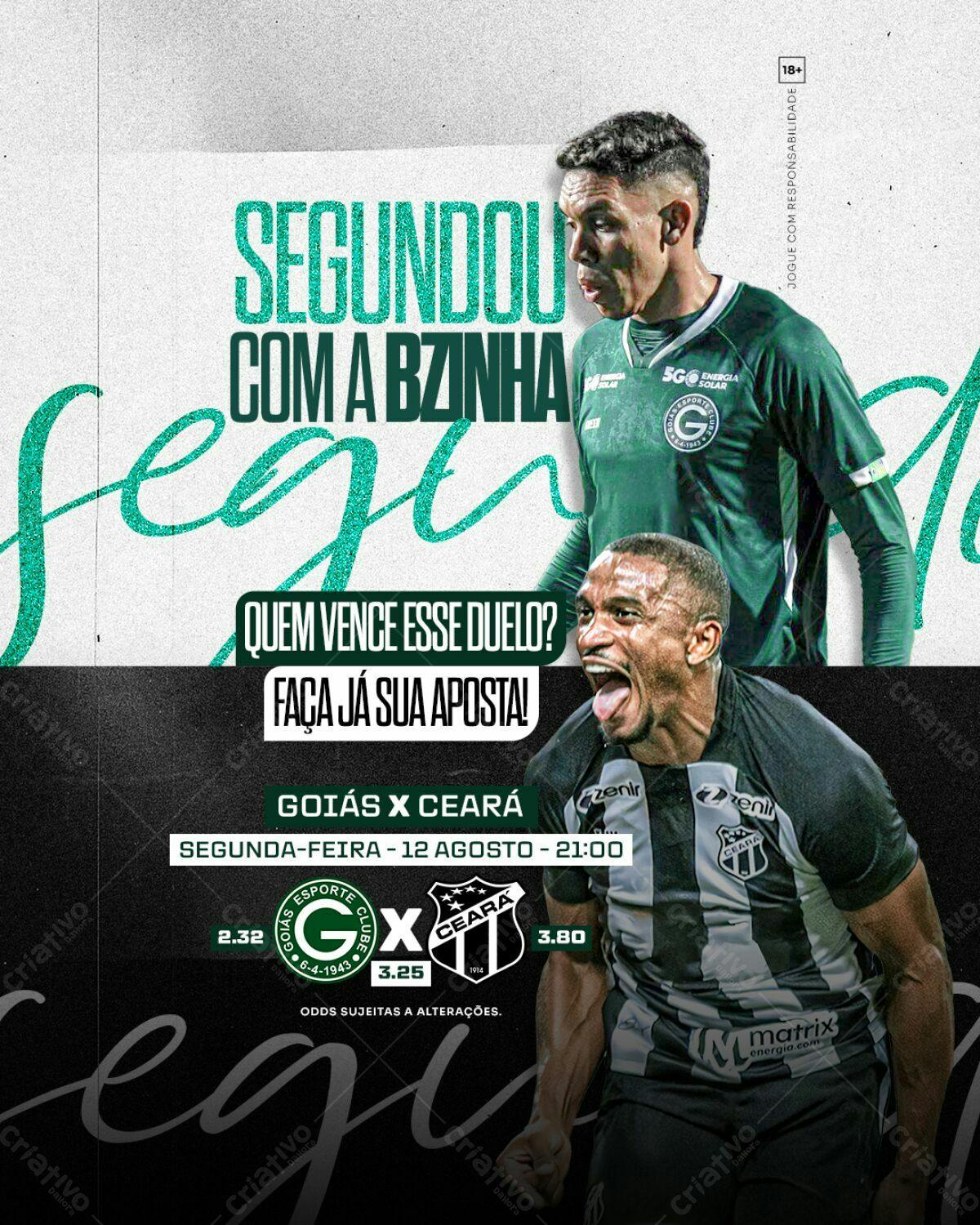 Flyer Goiás x Ceará PSD Editável