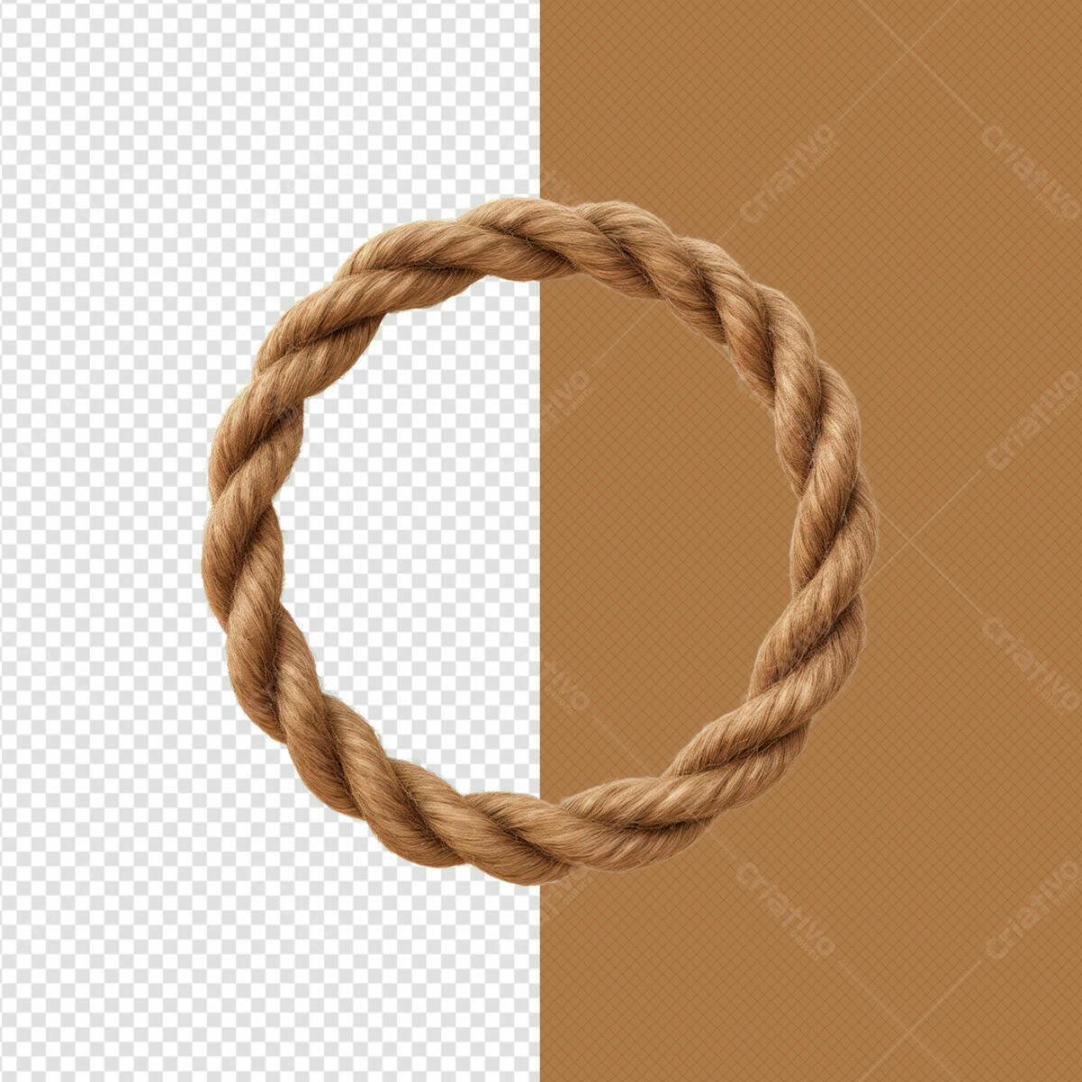 Moldura de Corda Marrom PSD Editável