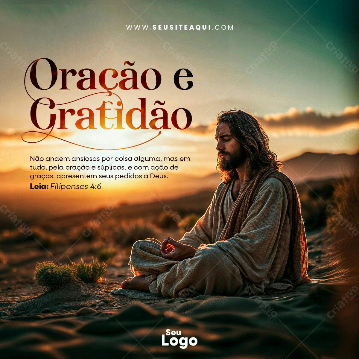 Post para Redes Sociais Dia da Gratidão PSD Editável