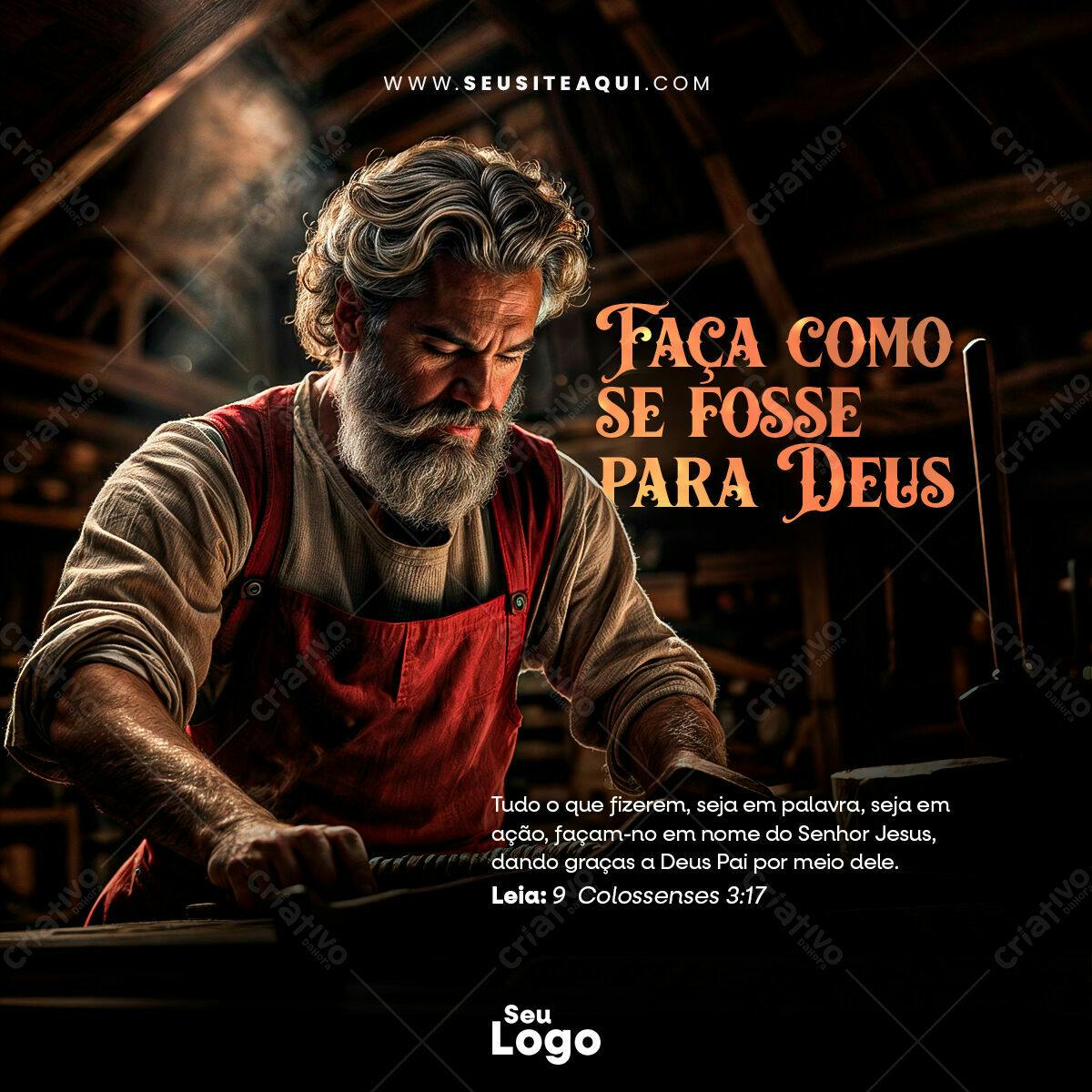 Post para Redes Sociais Dia do Artesão PSD Editável