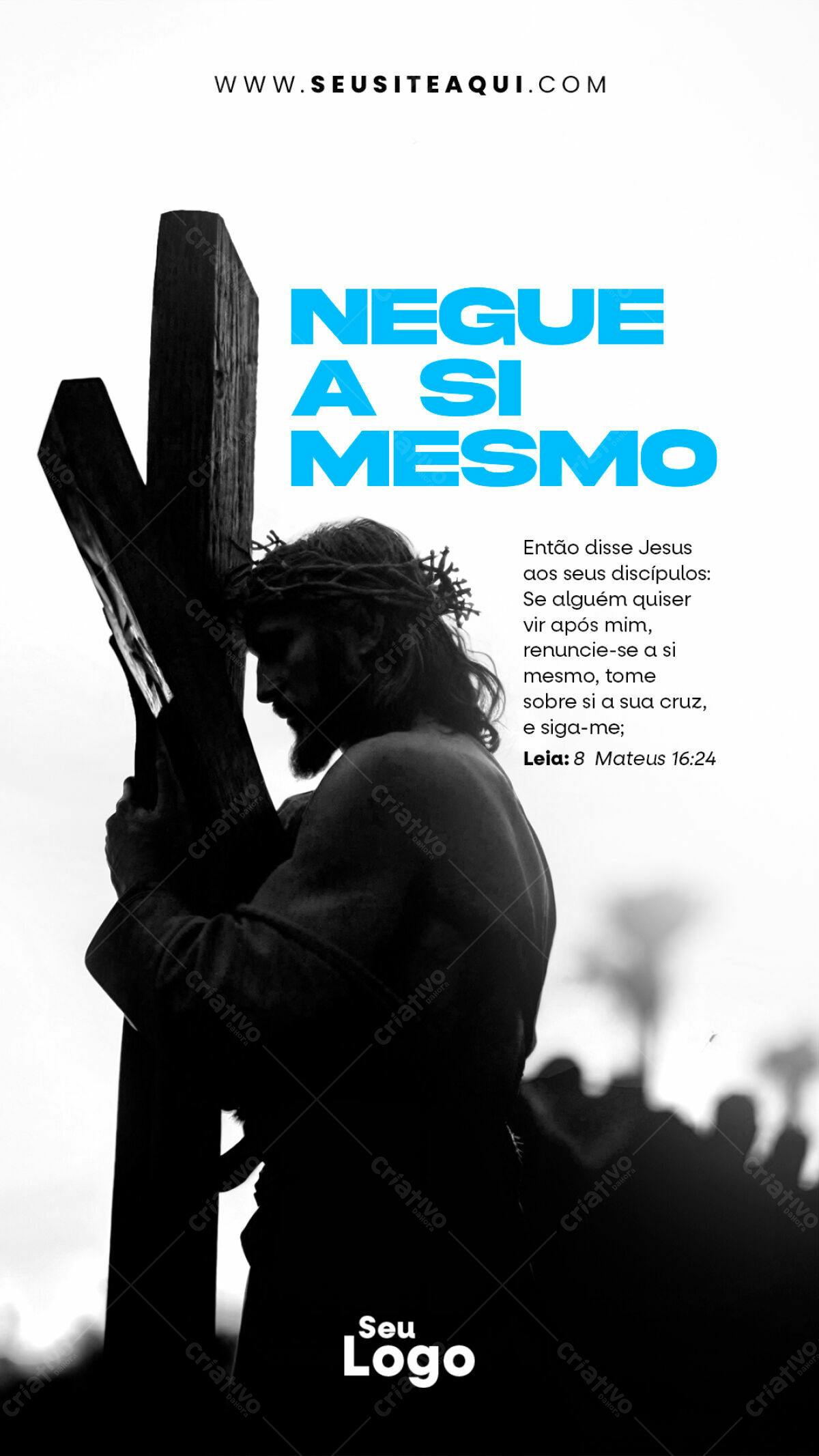 Flyer Cristão para Reflexão PSD Editável
