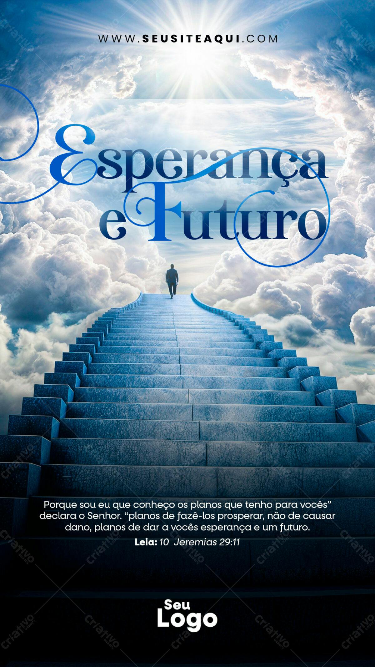 Flyer Motivacional Cristão PSD Editável