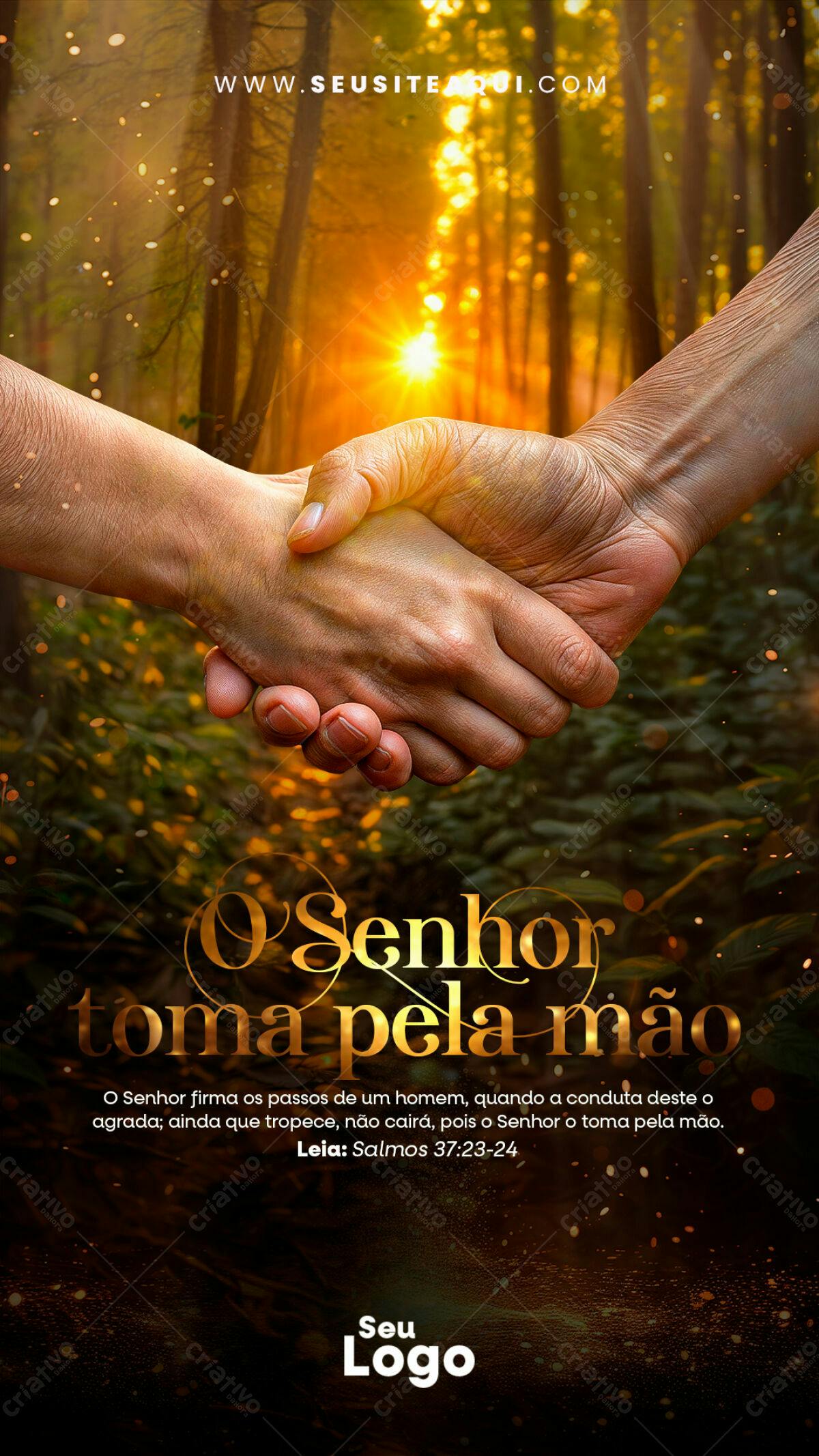 Flyer Cristão com Versículo Bíblico PSD Editável