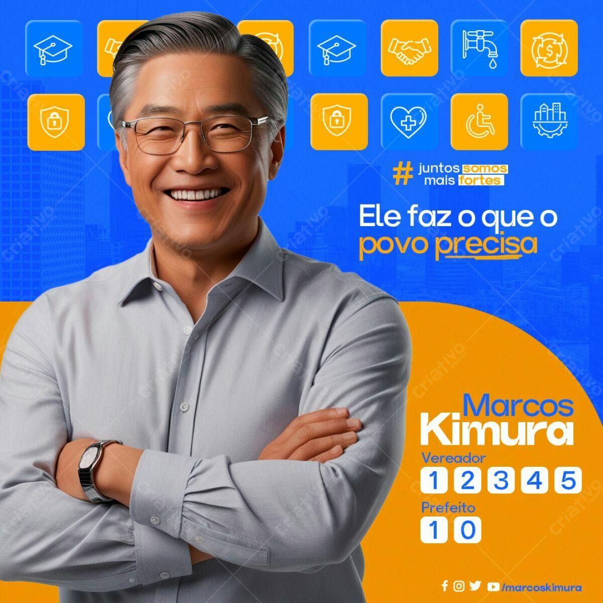 Postagem Política para Candidato PSD Editável