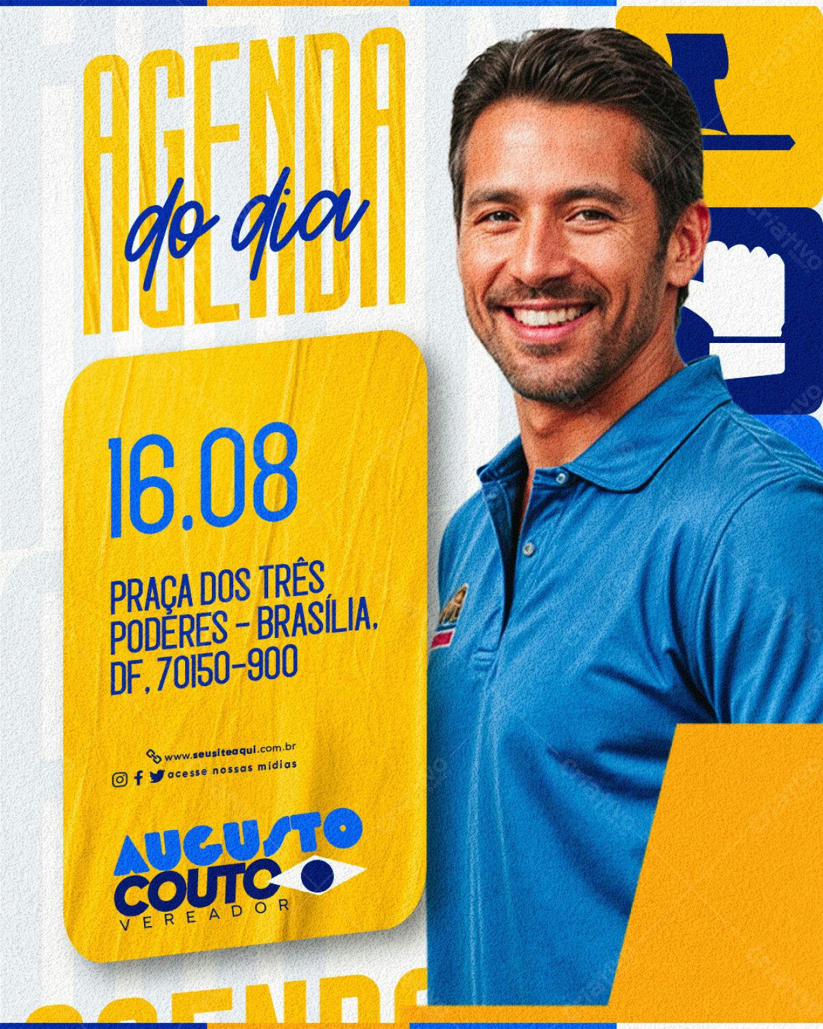 Flyer Agenda Política PSD Editável