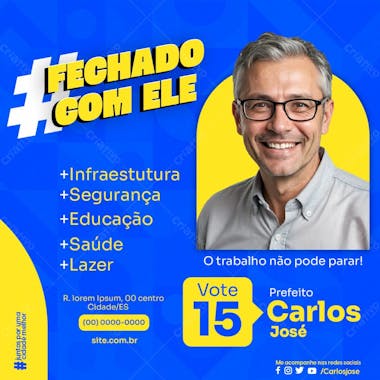 Arte campanha eleitoral política 6