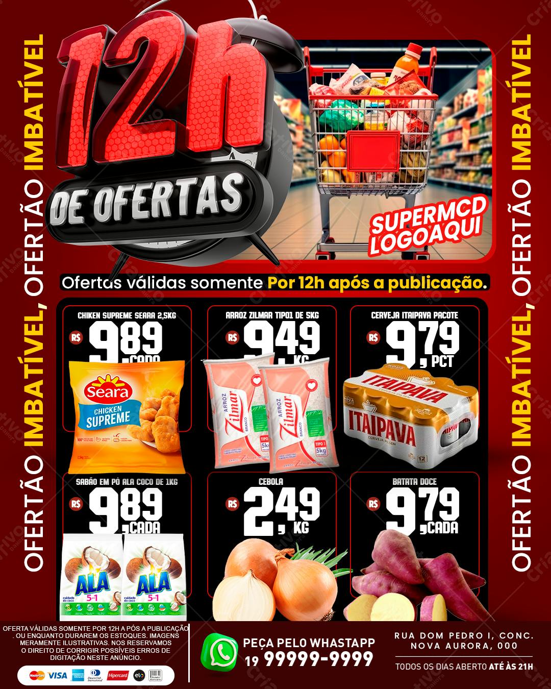 Flyer Ofertas Supermercado PSD Editável