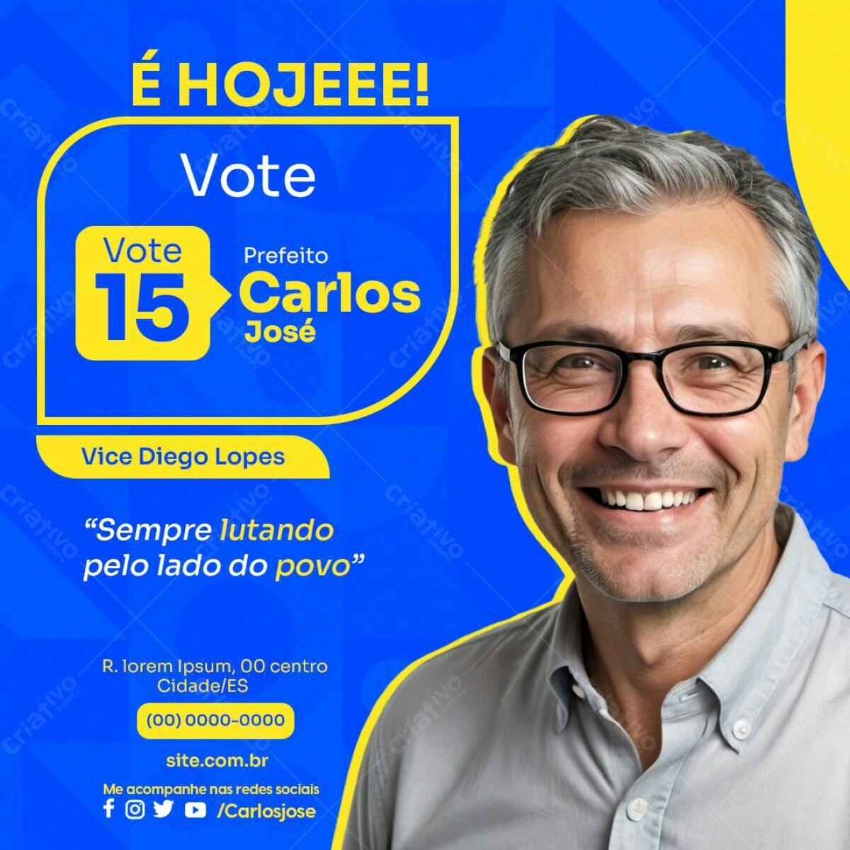 PSD para Campanha Política Eleições PSD Editável